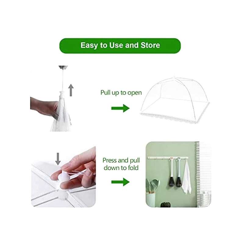 8pcs 17 Inch Pop-up Outside Picnic Mesh Food Covers for Outdoors&camp Net Keep Out Flies Mosquitoes