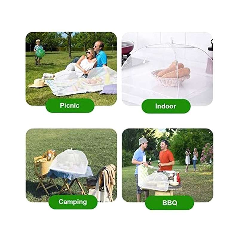 8pcs 17 Inch Pop-up Outside Picnic Mesh Food Covers for Outdoors&camp Net Keep Out Flies Mosquitoes