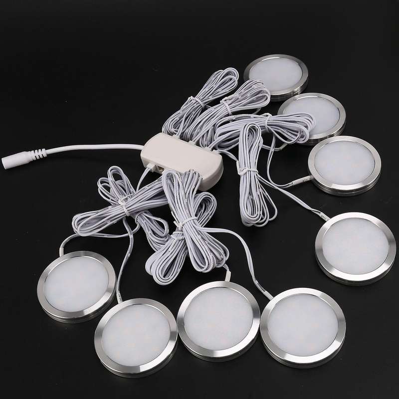 8Pcs 12V Interior Warm Led Spot Lights for T4 T5 Camper Van Caravan Motorhome Warm Lights 3000K