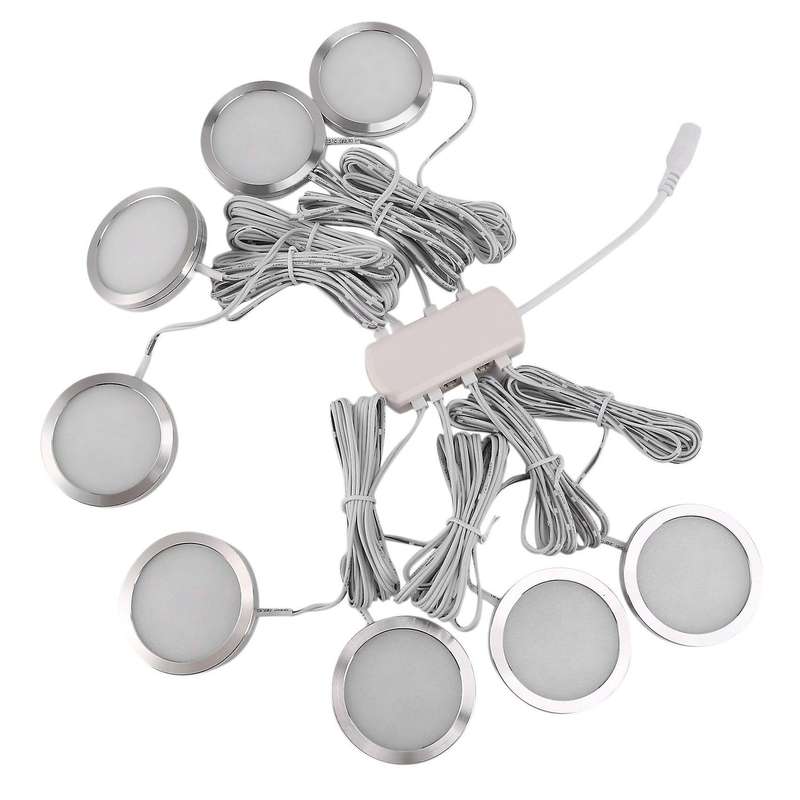 8Pcs 12V Interior Warm Led Spot Lights for T4 T5 Camper Van Caravan Motorhome Warm Lights 3000K