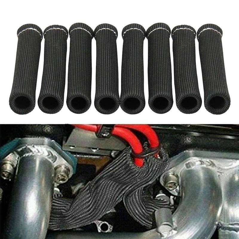 8Pcs 2500 for Spark Plug Wire Boots Protector Sleeve Heat Shield Cover for LS1/
