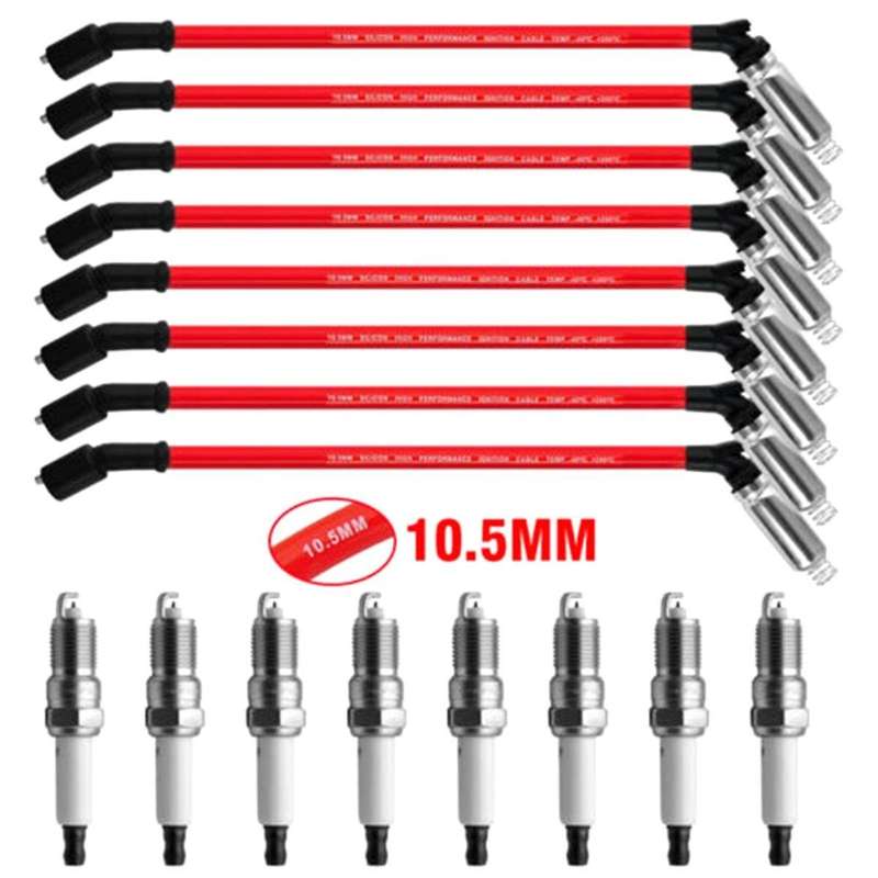 8PCS 41-962 Spark Plugs &48322 10.5 Wire for 4.8L 5.3L 6.0L