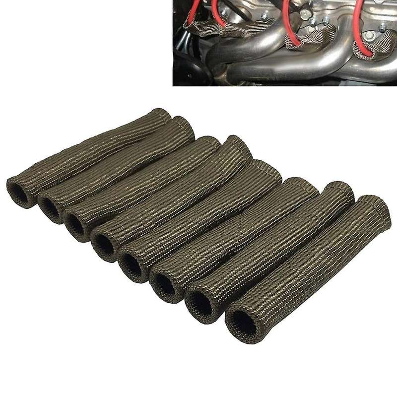 8pcs 2500 for Plug Wire Boots Protector Sleeve Heat Shield Cover for Ls1/ Titanium