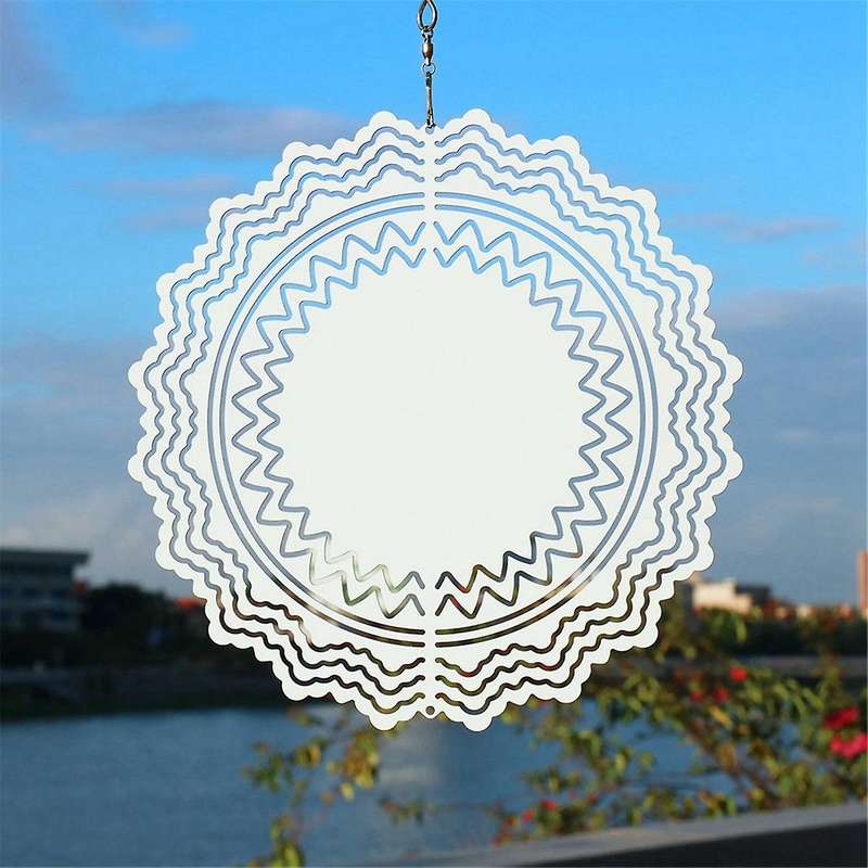 8Pcs 10 Inch Sublimation Wind Spinner Blanks 3D Garden Wind Spinners Sublimation Blanks Double Sided
