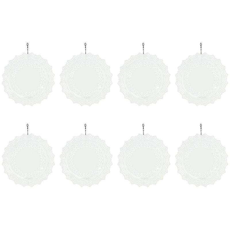 8Pcs 10 Inch Sublimation Wind Spinner Blanks 3D Garden Wind Spinners Sublimation Blanks Double Sided