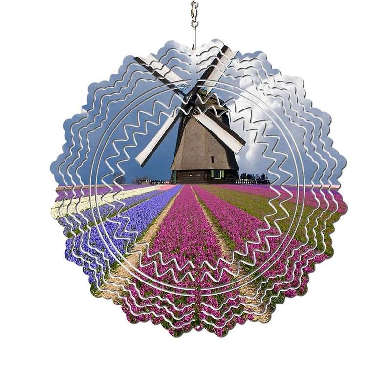 8Pcs 10 Inch Sublimation Wind Spinner Blanks 3D Garden Wind Spinners Sublimation Blanks Double Sided