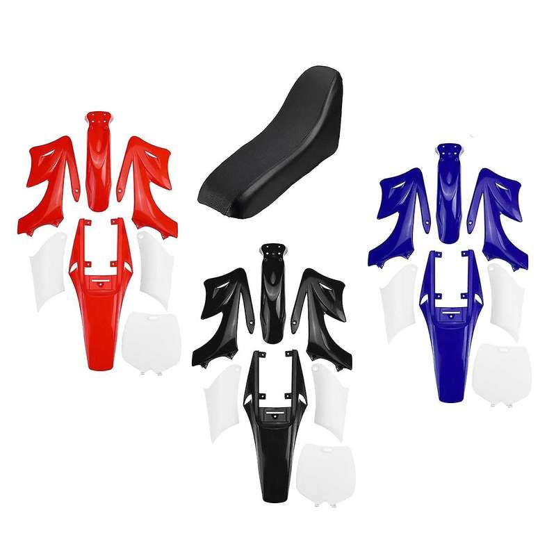 8Pcs 47Cc 49Cc Plastic 2-Stroke Dirt Bike Set Mudguard Seat Fairing Body Kits Red