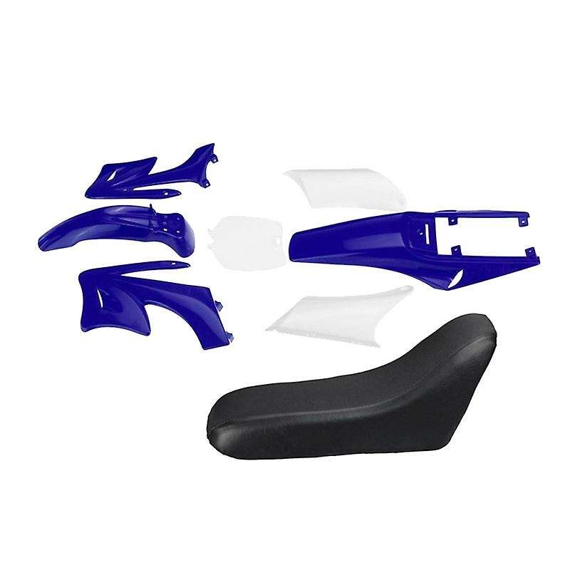 8Pcs 47Cc 49Cc Plastic 2-Stroke Dirt Bike Set Mudguard Seat Fairing Body Kits Blue