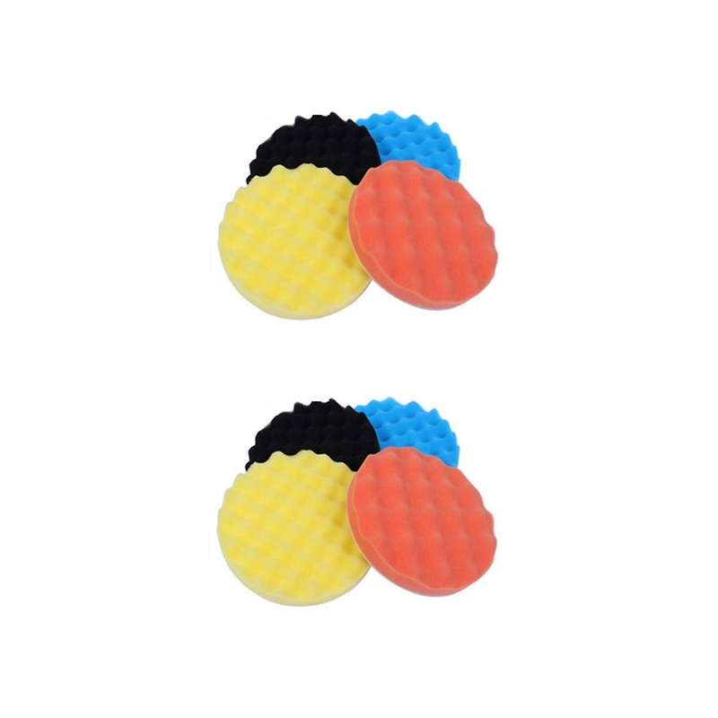 8pcs 7inch/180mm Sponge Polishing Buffer Pad Kit Tool for Car Polisher