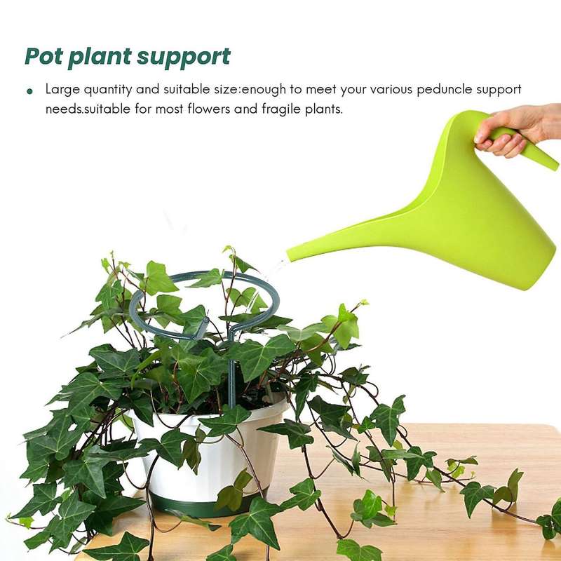 8PCS Beautiful Plant Support Stand Flowers Support Ring Metal Plant Support Stakes Bonsai Support Ba