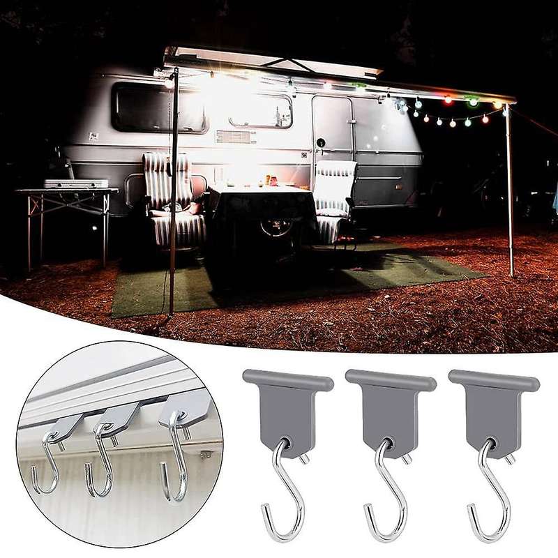 8pcs Camping Awning Hooks Rv Awning Hangers Hooks Rv Party Light Hangers for Rv