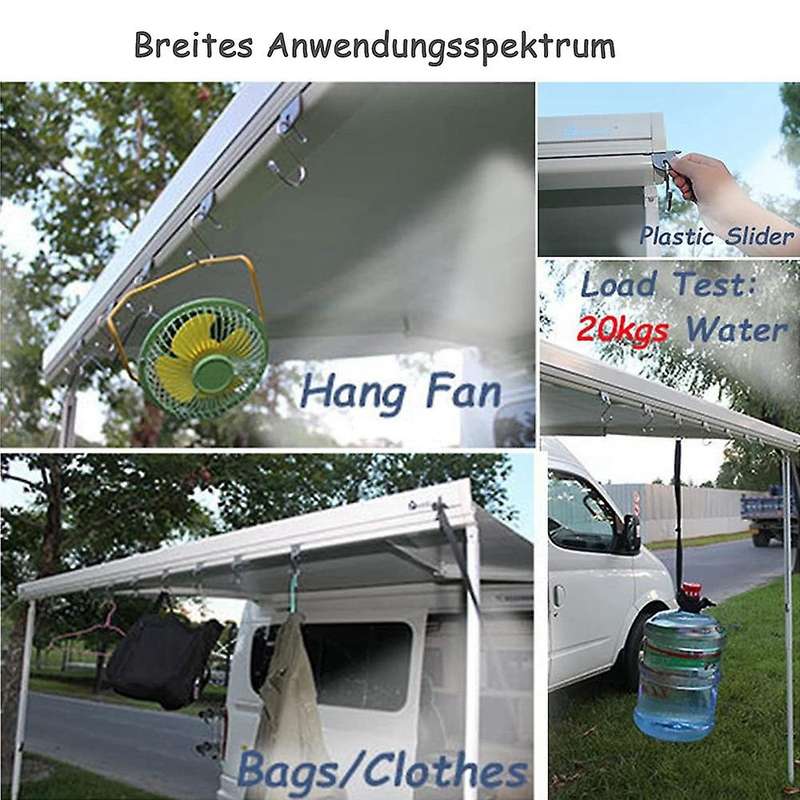 8pcs Camping Awning Hooks Rv Awning Hangers Hooks Rv Party Light Hangers for Rv