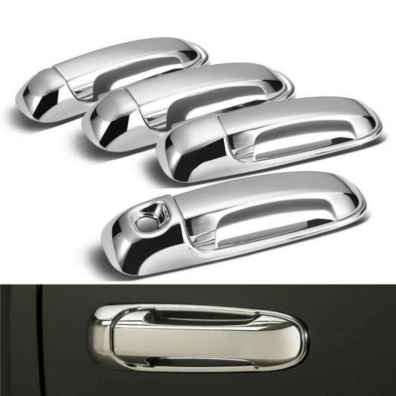 8pcs Car Exterior Door Handles 4 Door Handle Covers for Ram 1500 2500 3500 4500 5500 2002-2008 Blac