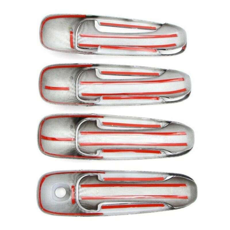 8pcs Car Exterior Door Handles 4 Door Handle Covers for Ram 1500 2500 3500 4500 5500 2002-2008 Blac