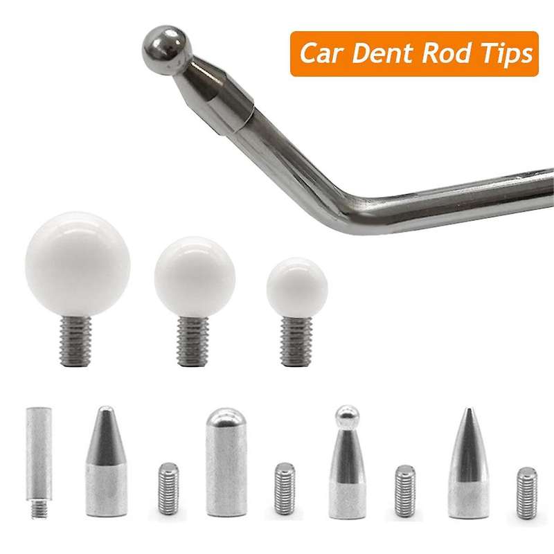 8PCS Car Dent Rod Tips Autobody Dent Removal Kit Paintless Dent Removal Hook Tips Slide Hammer Tips