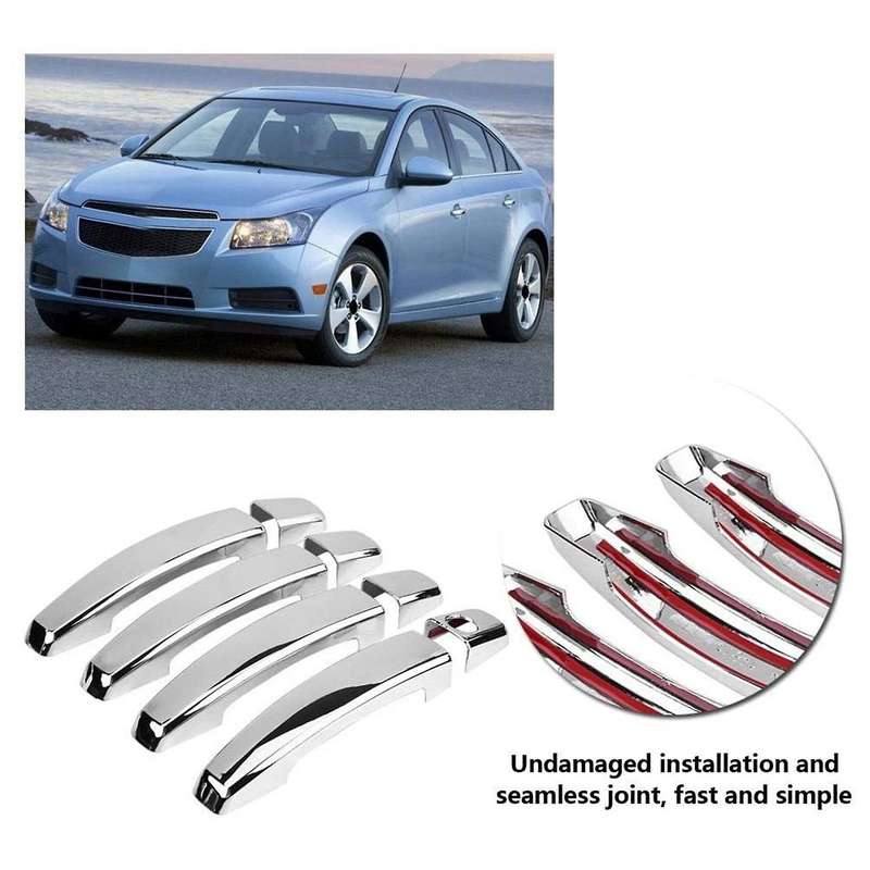 8PCS Car Door Handle Bowl Chrome Door Handle Protective Cover Trim for 2008-2013