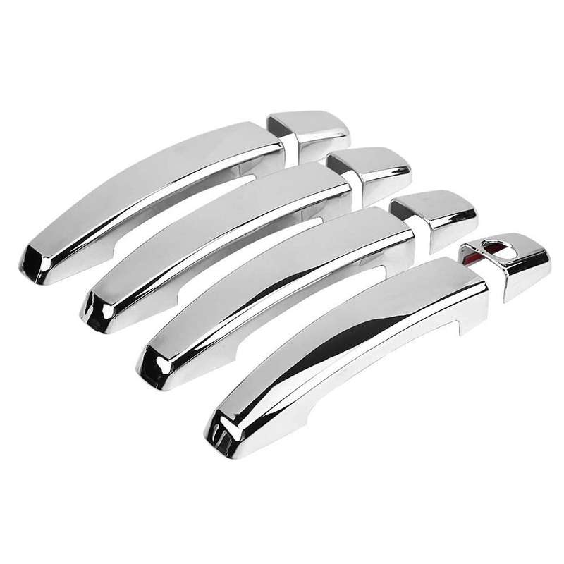 8PCS Car Door Handle Bowl Chrome Door Handle Protective Cover Trim for 2008-2013