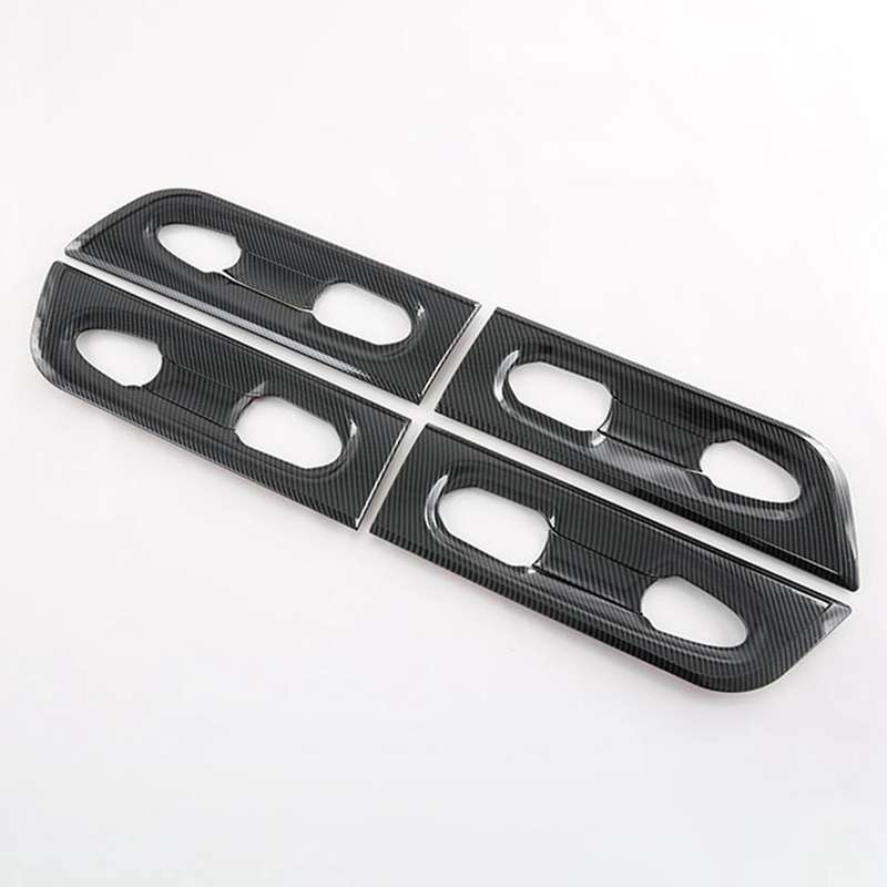 8PCS Car Door Handle Bowl Protector Cover Trim Carbon Fiber ABS Accessories for Sienna 2021-2022