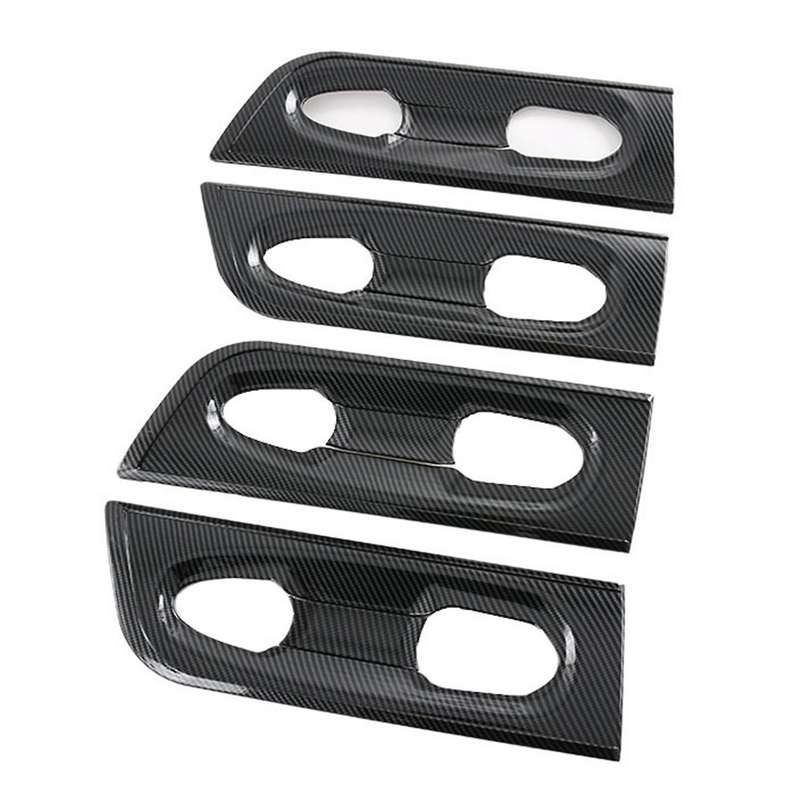 8PCS Car Door Handle Bowl Protector Cover Trim Carbon Fiber ABS Accessories for Sienna 2021-2022
