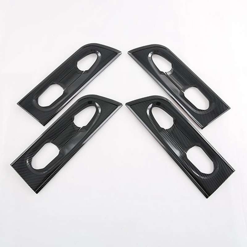 8PCS Car Door Handle Bowl Protector Cover Trim Carbon Fiber ABS Accessories for Sienna 2021-2022