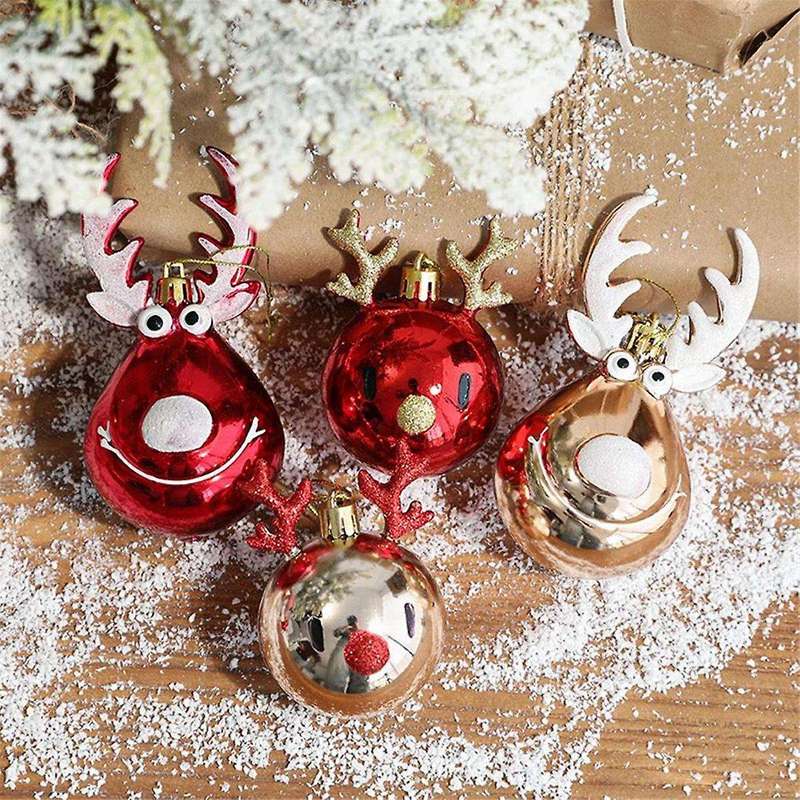 8PCS Christmas Balls Christmas Tree Ornaments for Home Decor New Year Pendant Accessories