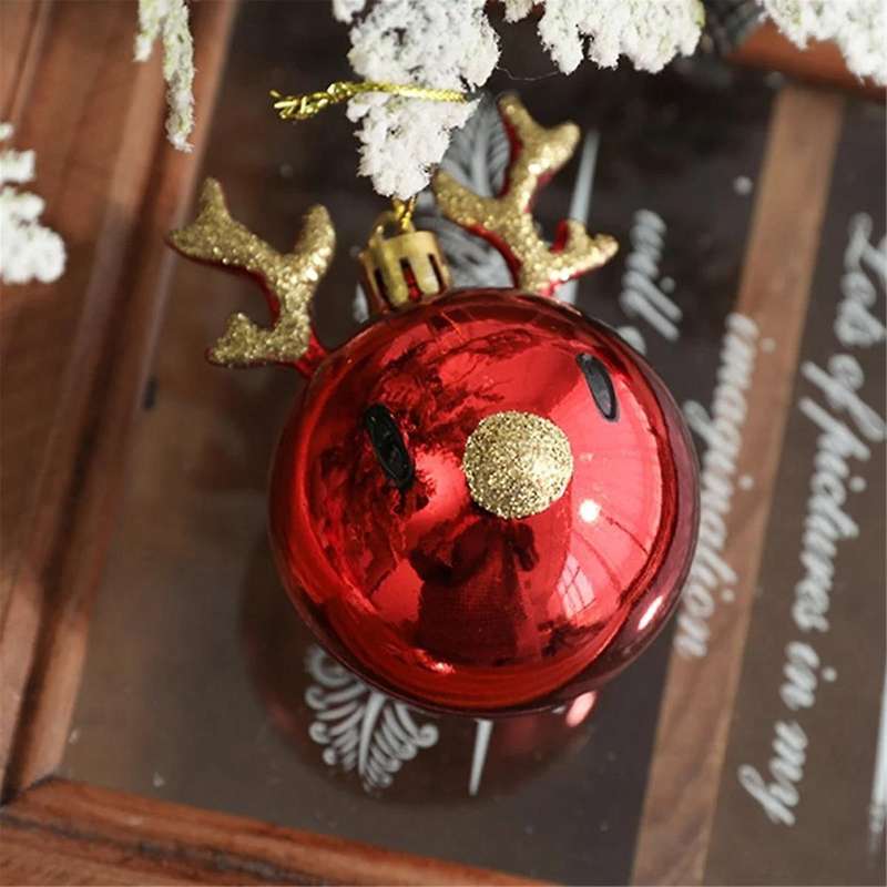 8PCS Christmas Balls Christmas Tree Ornaments for Home Decor New Year Pendant Accessories