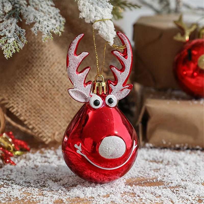 8PCS Christmas Balls Christmas Tree Ornaments for Home Decor New Year Pendant Accessories
