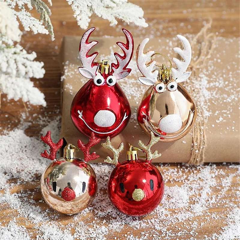 8PCS Christmas Balls Christmas Tree Ornaments for Home Decor New Year Pendant Accessories