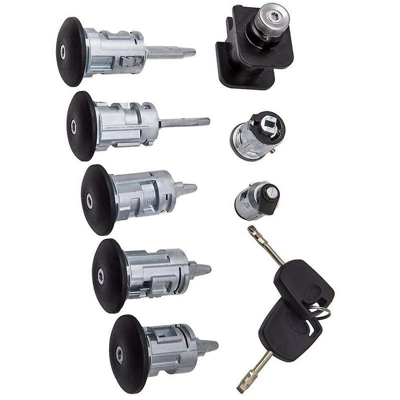 8PCS Complete Lock Set Ignition Switch Left Right Door Lock Trunk Lock for Transit Connect 2002-2013