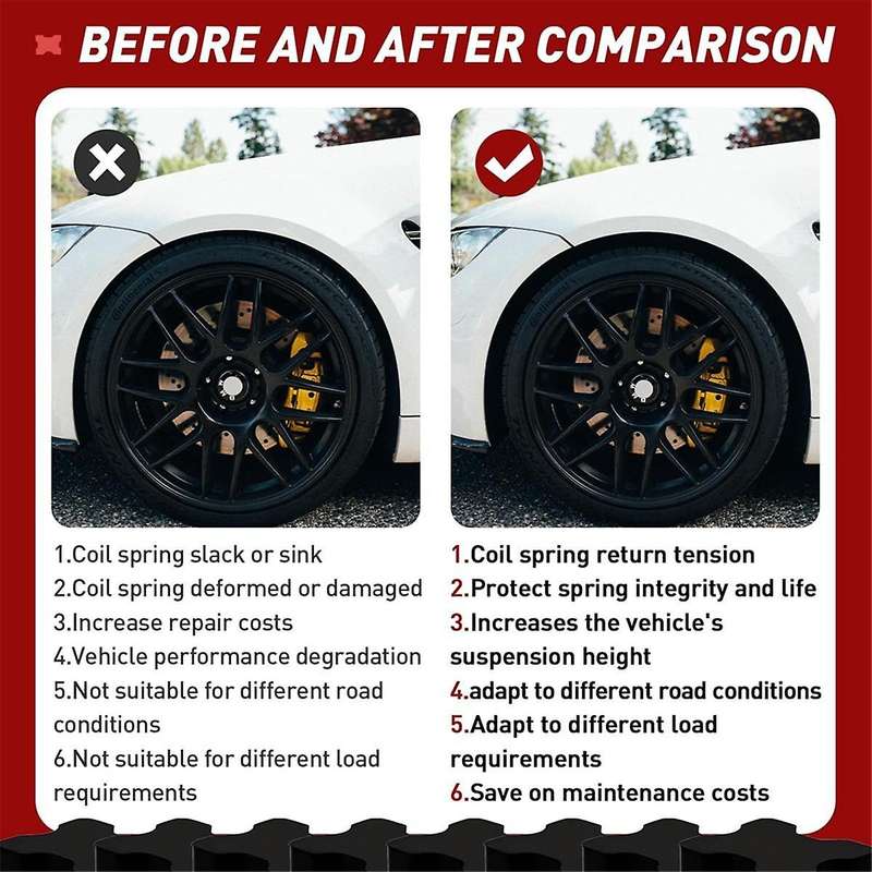 8pcs Coil Spring Spacer Kit - Premium Coil Spring Lift Spacers for Vehicles, Coil Spring Spacers 1in