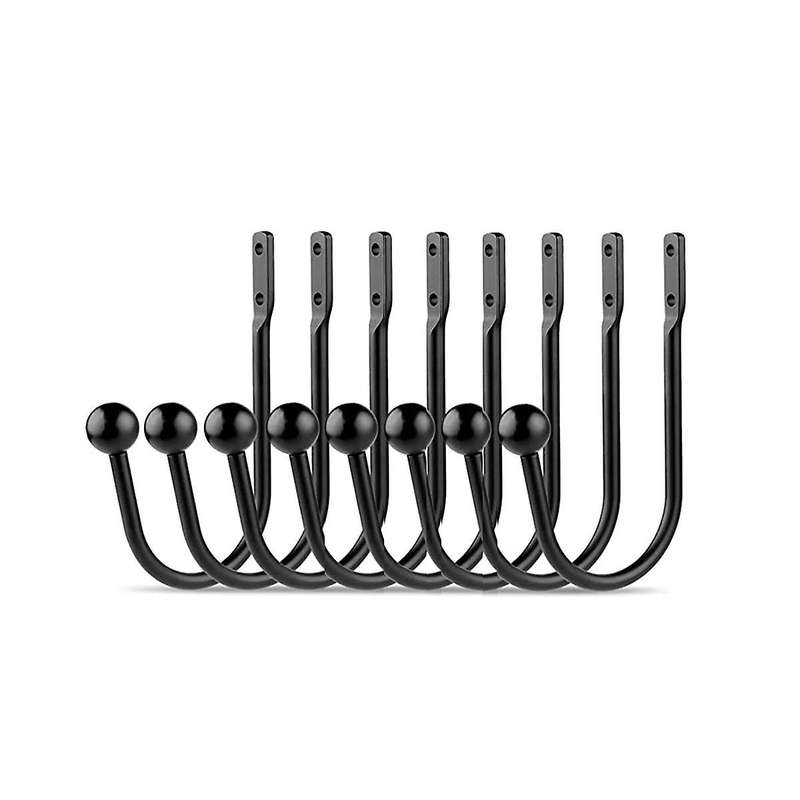 8pcs Curtain Holdback Hooks Wall Mounted Curtain Tieback Hook Decorative Window Curtain Holdbacks Dr