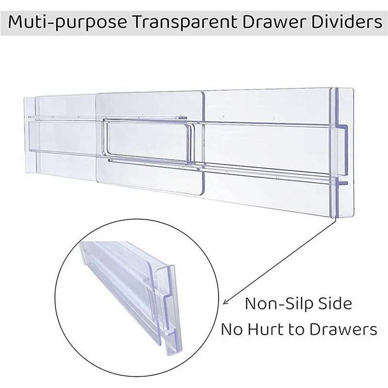 8pcs Drawer Dividers Organizer Adjustable Cabinet Storage Clothes Organizer Drawers Separators Kitch