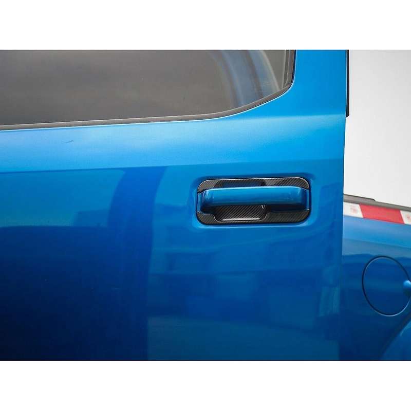 8Pcs Exterior Door Handle Bowl Trim Cover Decor for 2015-2019 Carbon Fiber Grain