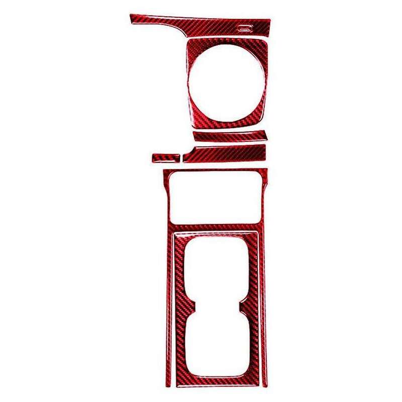 8pcs for 06-11 Red Carbon Fiber Automatic Gear Shift Cover Trim Set