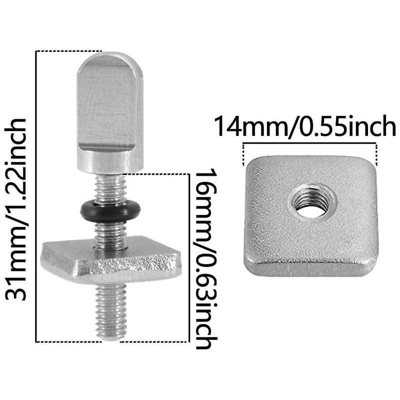 8pcs Fin Screw,surfboard Fin Screw Stainless Steel Thumb Fin Screw Surfing Accessories for Longboar