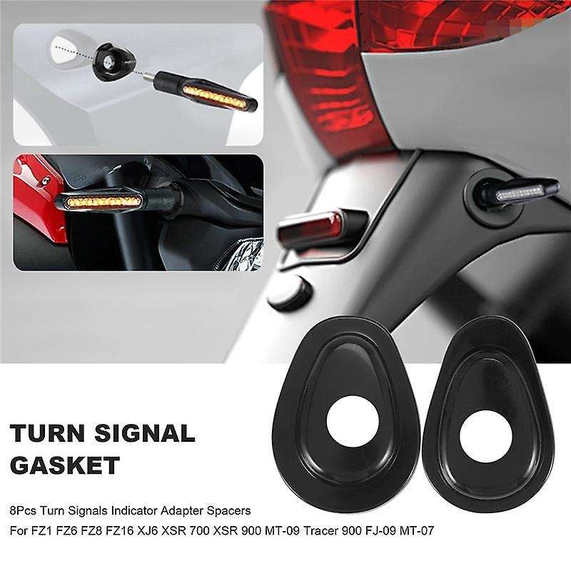 8Pcs for FZ1 FZ6 FZ8 FZ16 XJ6 XSR 700 XSR 900 MT-09 Tracer 900 -09 MT-07 Turn Signals Indicator Adap