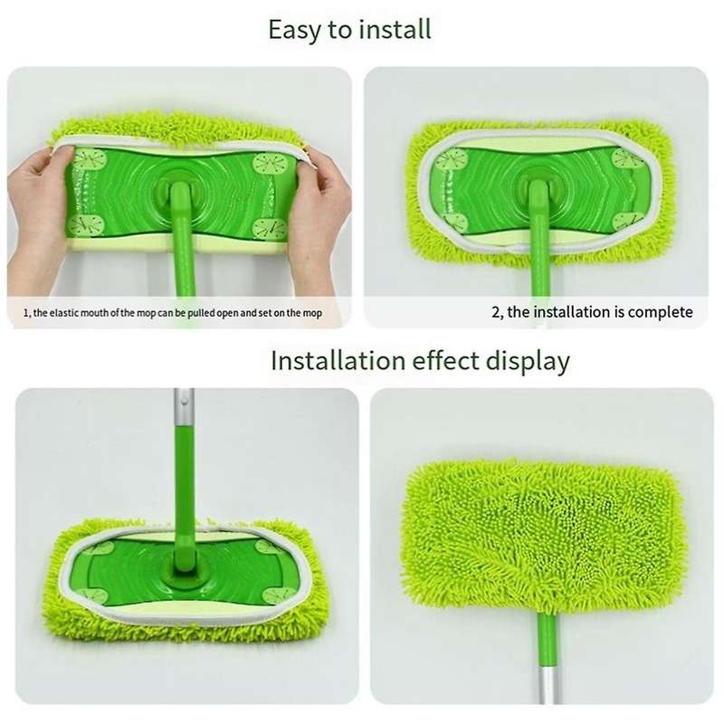 8PCS for Mop Board Flat Mops Cleaning Home Microfiber Mop Cloth Scouring Pad Reusable Accessories