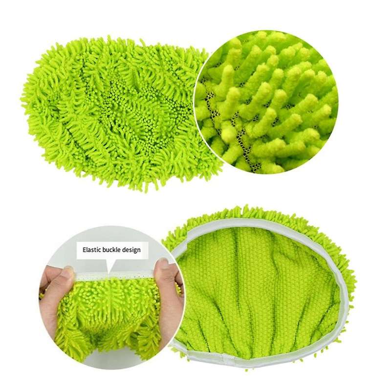 8PCS for Mop Board Flat Mops Cleaning Home Microfiber Mop Cloth Scouring Pad Reusable Accessories