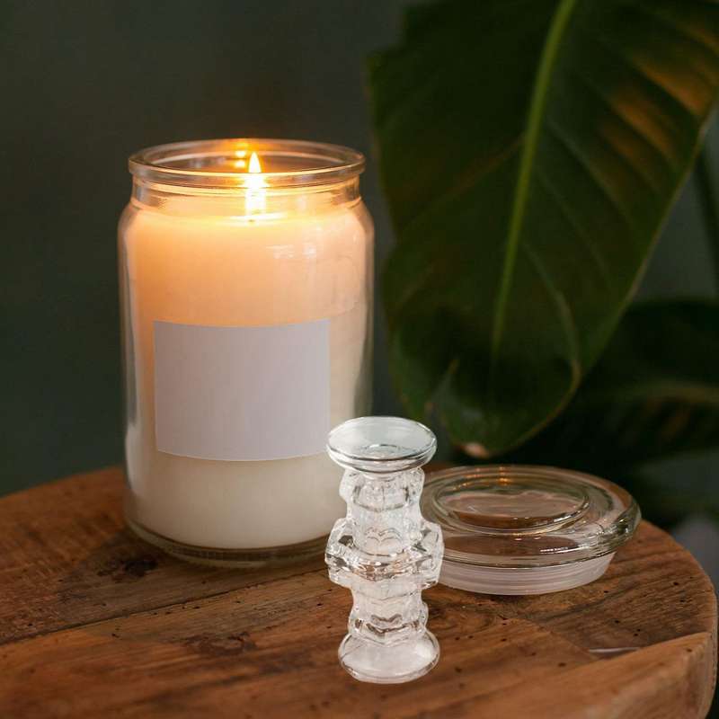 8pcs Glass Candle Holders Wedding Candlestick Fine Transparent Crystal Glass Candle Stand Dining