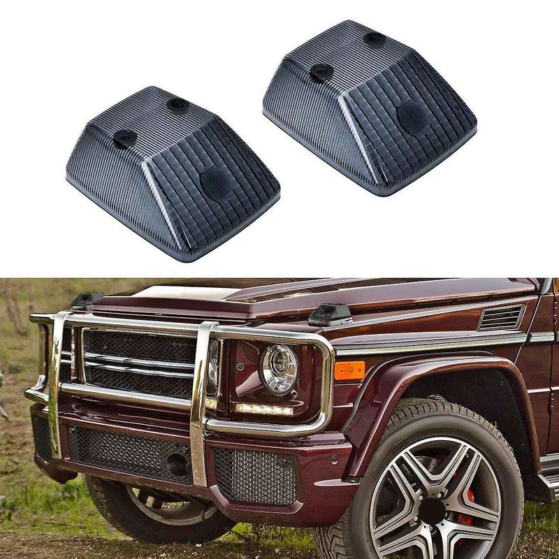 8pcs Front Turn Signal Lamp Lens Shell A4638260057 for W463 G-class G500 G55 G63 G65 1986-2018 Gloss