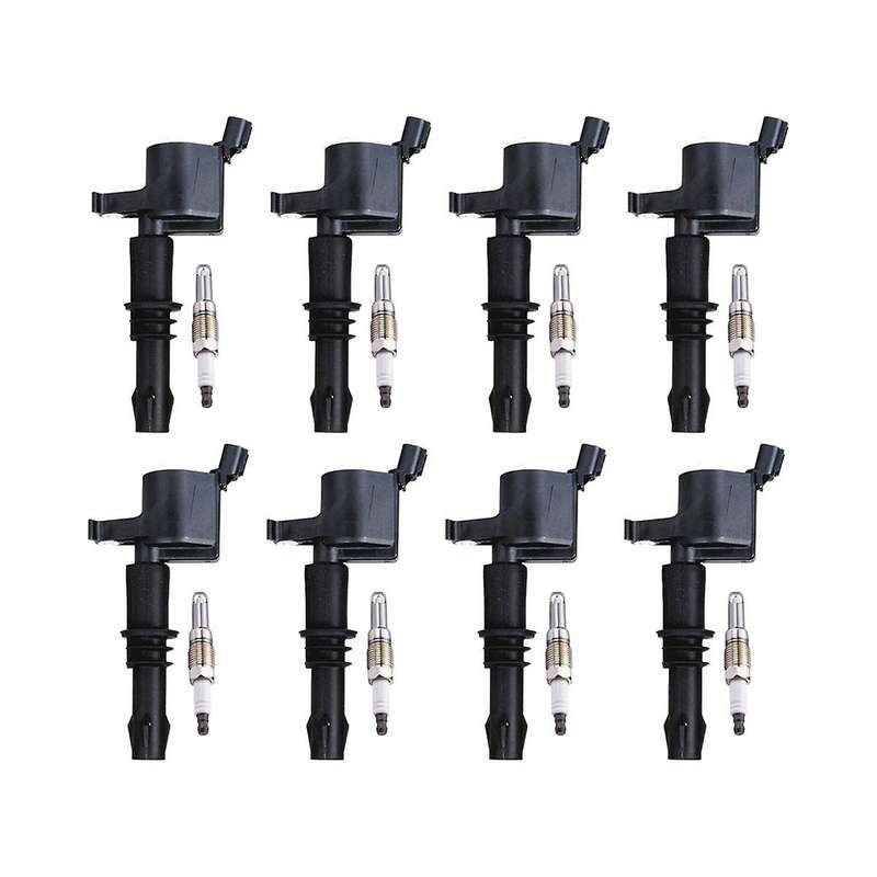 8PCS Ignition Coils + 8PCS Spark Plugs for Truck V8 5.4L 2005-2007 DG511 SP515 SP546 3L3Z12029BA