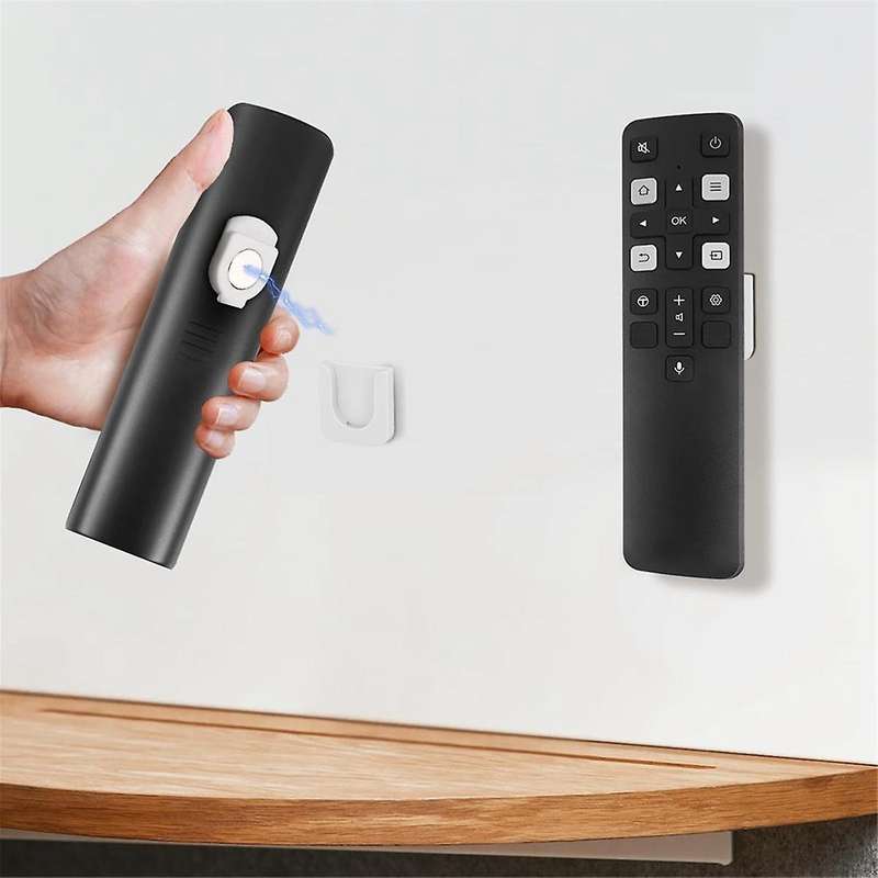 8Pcs Magnetic Remote Control Holder, Self-Adhesive White Remote Holder Wall Mount Slot Design Remot