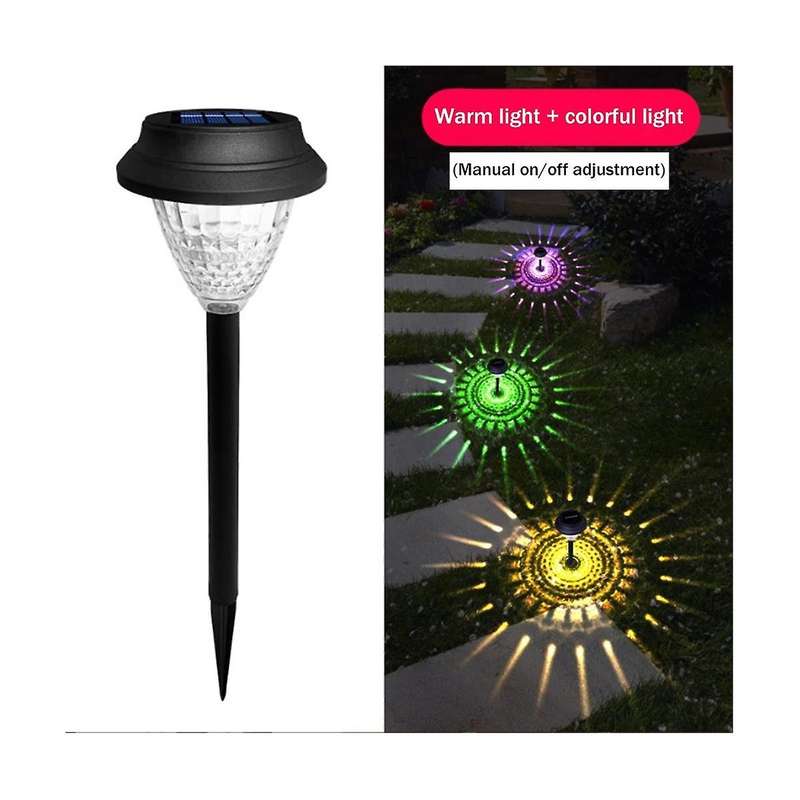 8Pcs Outdoor Solar Pathway Light Warm Light LED Solar Light Outdoor Waterproof Solar Powered Garden