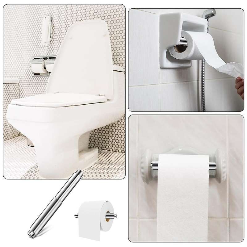 8PCS Paper Toilet Holder Replacement Rod Stainless Steel Toilet Paper Holder Toilet Paper Holder Ro