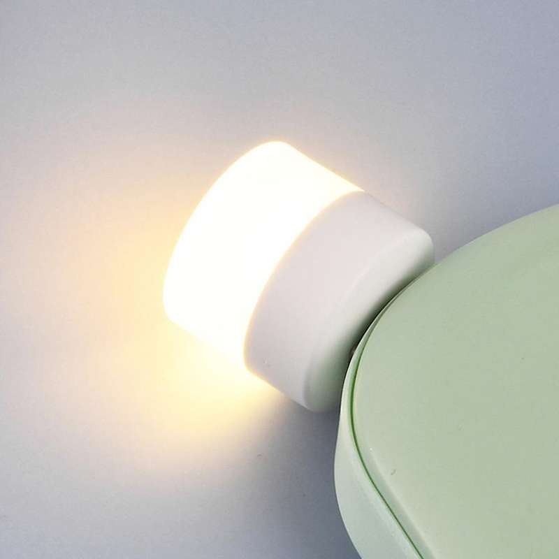8Pcs Night USB Light Mini LED Bulb, for Bedroom, Bathroom, Nursery, Hallway, Kitchen Lights(Warm Lig