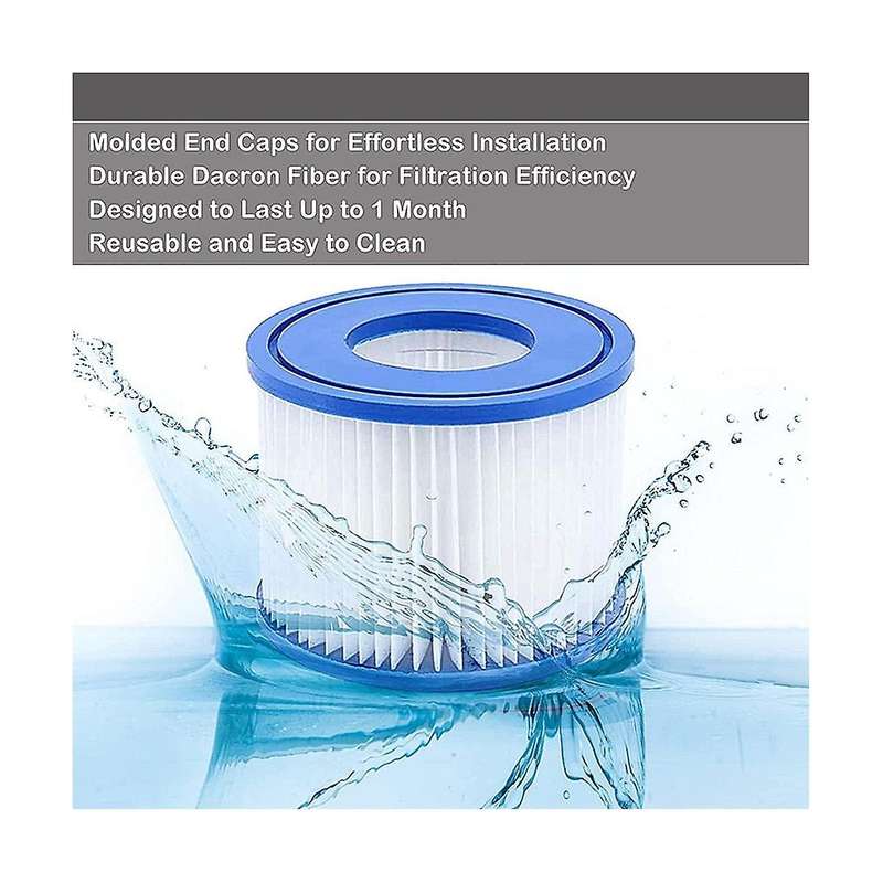 8pcs Pool Filter for Spa Filter Pump Type Vi,hot Tub Filters for Replacement Filter