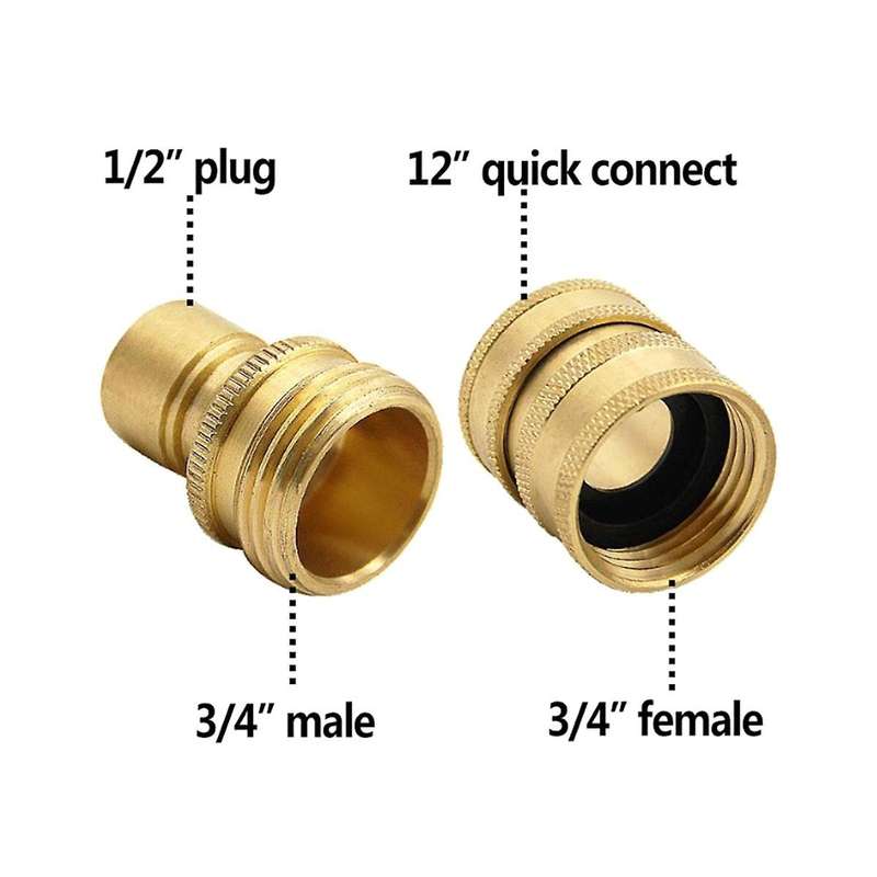 8pcs Pressure Washer Adapter Set, Quick Disconnect Kit, M22 Swivel to 3/8 Inch Quick Connect 3/4 In