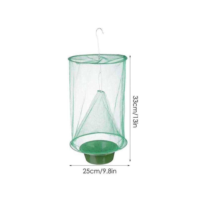 8pcs Ranch Fly Traps - Reusable Fly Traps with Bait-tray Outdoor Indoor Hanging, Stable Horse Fly Ca