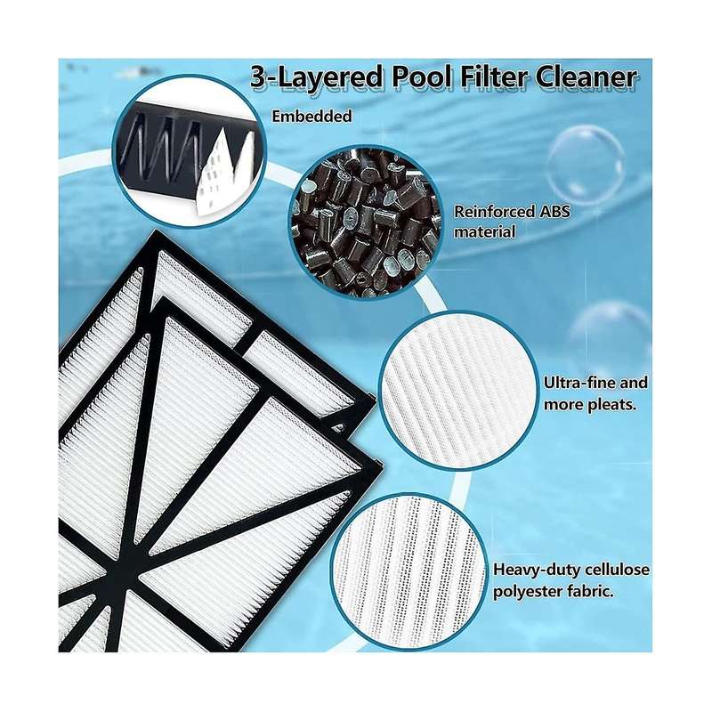 8pcs Rcx70101 Filter Refill Kit Fit for Pool Vacuum Rep 827261 Robotic Pool Cleaner Filter