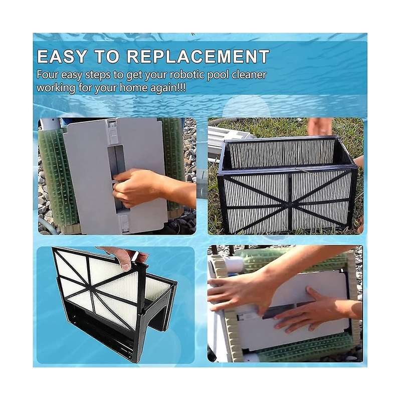 8pcs Rcx70101 Filter Refill Kit Fit for Pool Vacuum Rep 827261 Robotic Pool Cleaner Filter